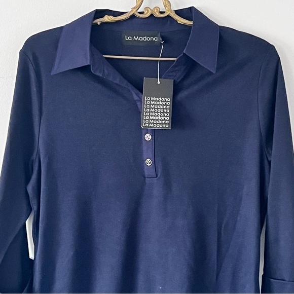 NWT La Madonna collar t-shirt size M - Picture 2 of 6